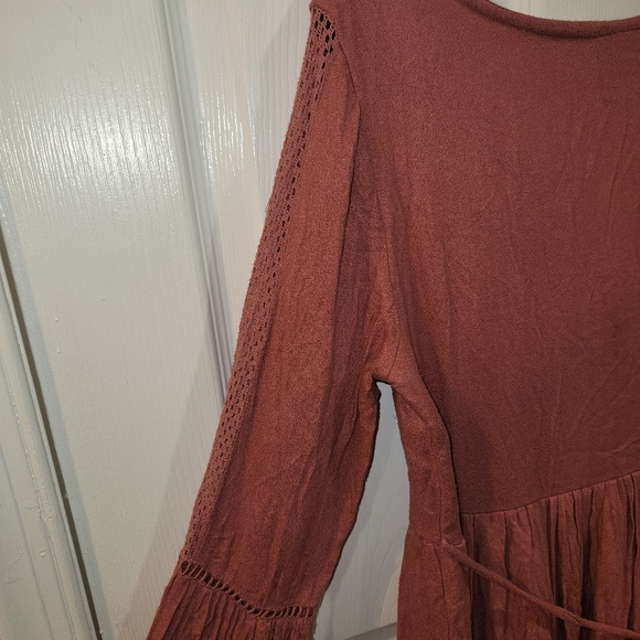 Boho Longsleeve Mini Dress - Picture 3 of 7